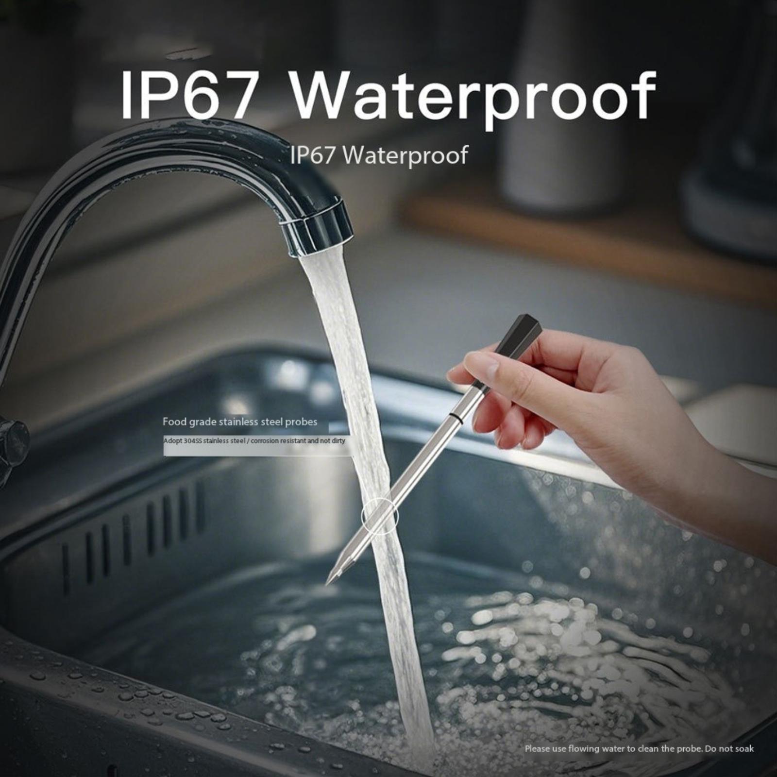 WiFi Bluetooth Wireless Smart Kitchen Thermometer Ceramic Probe IP67 Waterproof Digital Display Food Assistant BBQ Oven Meat
WiFi Bluetooth Wireless Smart Kitchen Thermometer Ceramic Probe IP67 Waterproof Digital Display Food Assistant BBQ Oven Meat