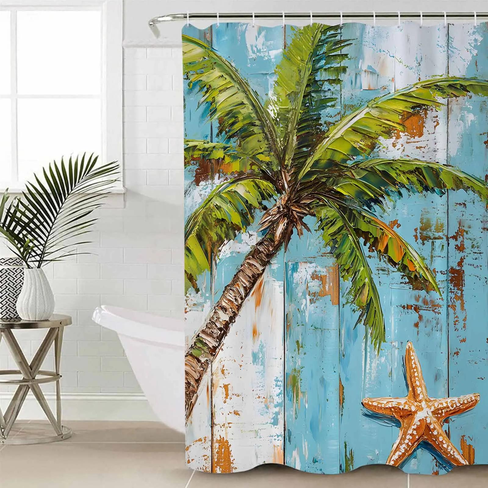 Vintage Wood Grain Coconut Tree Shower Curtains Waterproof Bath Curtains Home Decor Modern Luxury Bathroom Curtain W60H190(CM)-1 Pcs
Vintage Wood Grain Coconut Tree Shower Curtains Waterproof Bath Curtains Home Decor Modern Luxury Bathroom Curtain W60H190(CM)-1 Pcs