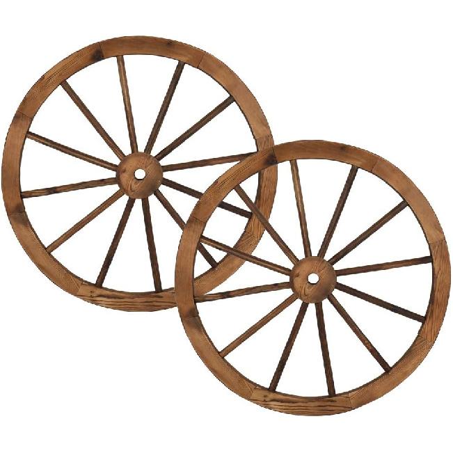 Volowoo Набор из 2 декоративных деревянных колес, Деревянное колесо от телеги, Винтажное настенное украшение в старозападном стиле, Садовое настенное украшение для бара, гаража, 24
Volowoo Набор из 2 декоративных деревянных колес, Деревянное колесо от телеги, Винтажное настенное украшение в старозападном стиле, Садовое настенное украшение для бара, гаража, 24