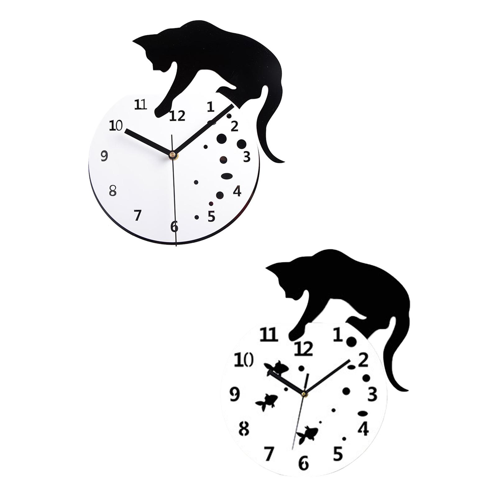 Silent Hanging Clock Cat Wall Clock Quiet Movement Living Room Non Ticking Analog Clock for Farmhouse Home Dining Room School
Silent Hanging Clock Cat Wall Clock Quiet Movement Living Room Non Ticking Analog Clock for Farmhouse Home Dining Room School