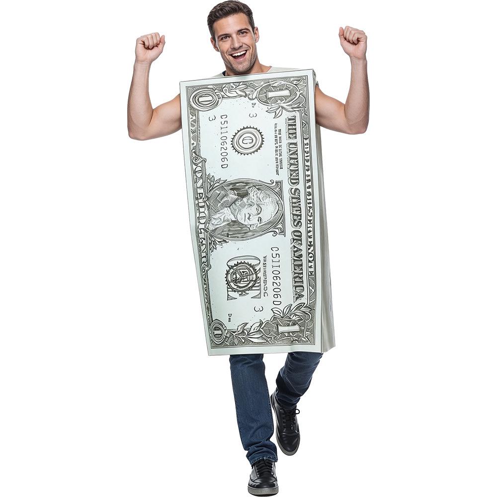 US Dollar Banknote Halloween Costume - Funny COS Outfit for Parties Child One Size
US Dollar Banknote Halloween Costume - Funny COS Outfit for Parties Child One Size