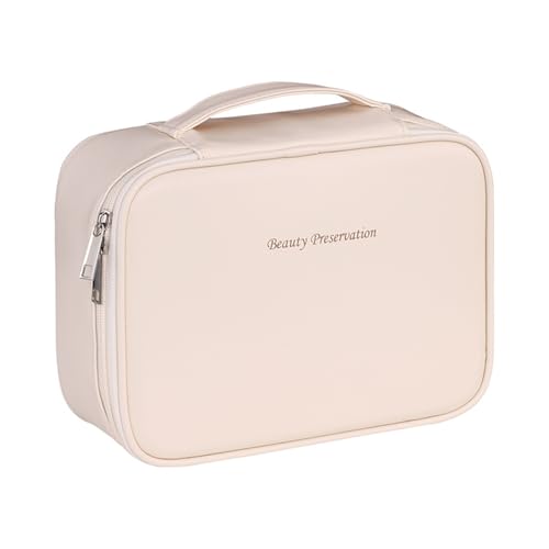 HwaGui Large Capacity Waterproof Cosmetic Pouch for Travel, Lightweight Design, Multifunctional Pockets, Simple Design, Pink/Beige
HwaGui Large Capacity Waterproof Cosmetic Pouch for Travel, Lightweight Design, Multifunctional Pockets, Simple Design, Pink/Beige