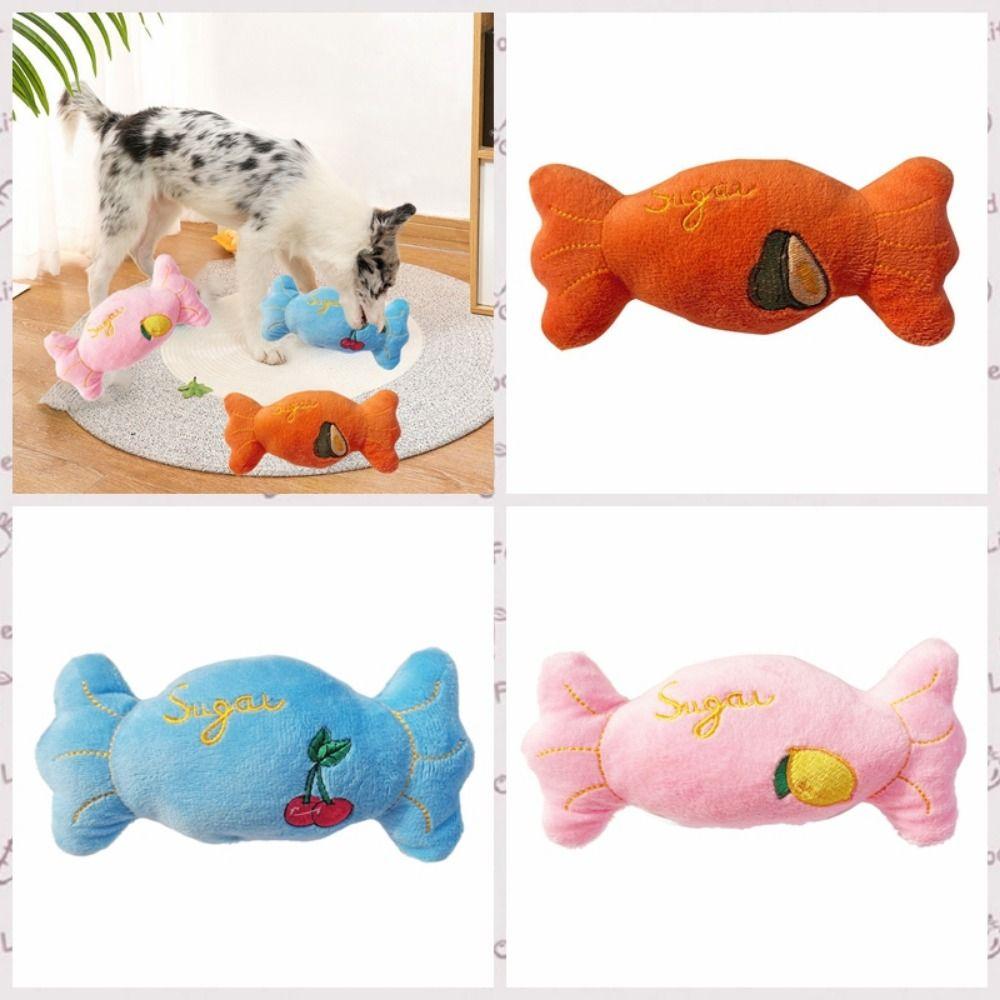 Soft Dog Squeaky Toy Candy Shape Pet Plush Pillow Toy Multicolor Pet Supplies Self-happy
Soft Dog Squeaky Toy Candy Shape Pet Plush Pillow Toy Multicolor Pet Supplies Self-happy