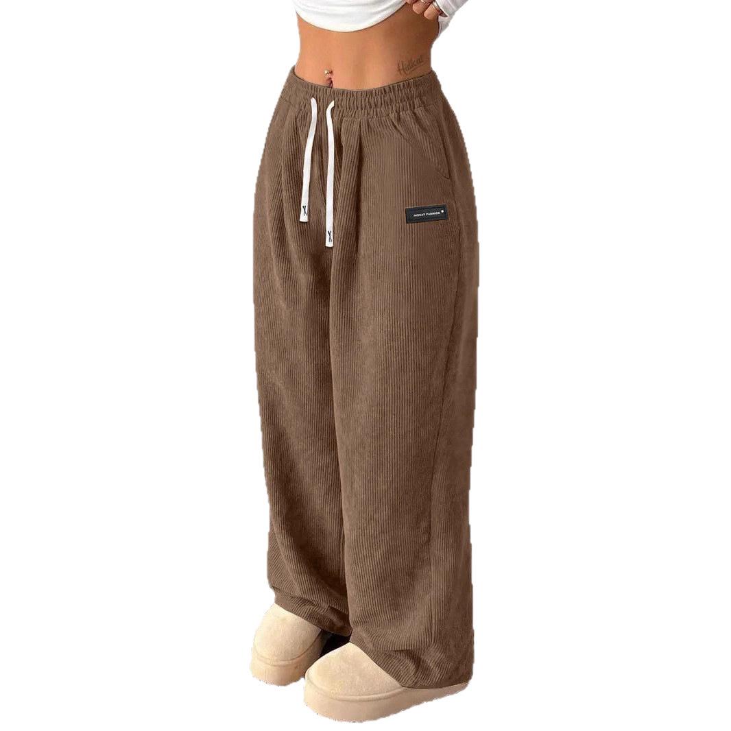 2026 Autumn/Winter European & American Loose Drawstring Solid Color Pocket Women s Versatile Casual Pants XL темно-коричневого кольору
2026 Autumn/Winter European & American Loose Drawstring Solid Color Pocket Women s Versatile Casual Pants XL темно-коричневого кольору