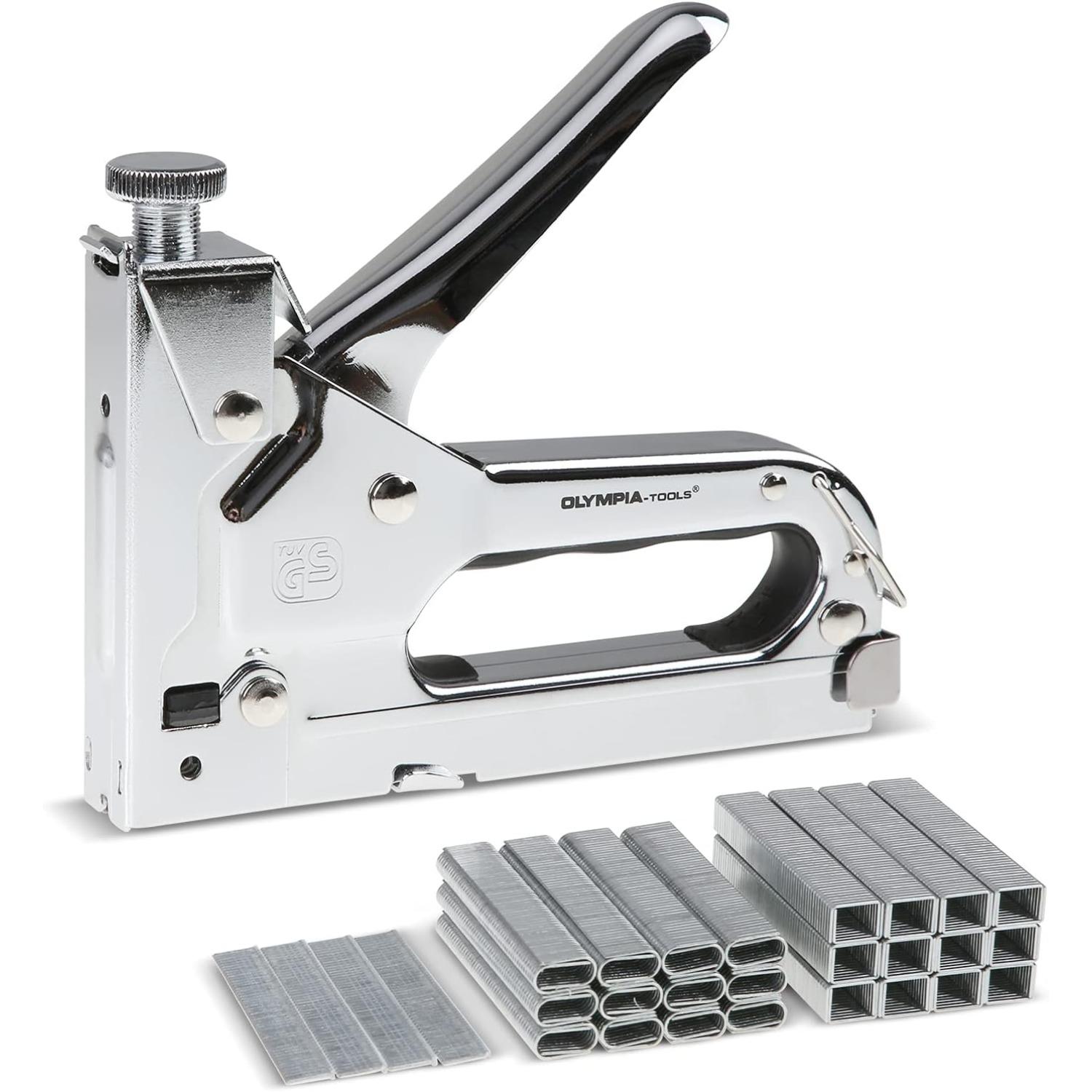 Olympia Tools 3 in 1 Staple Gun Heavy Duty with 2700 Staples, Furniture Uphosltery Stapler Gun for Wood, Fabric, Carpet білий
Olympia Tools 3 in 1 Staple Gun Heavy Duty with 2700 Staples, Furniture Uphosltery Stapler Gun for Wood, Fabric, Carpet білий
