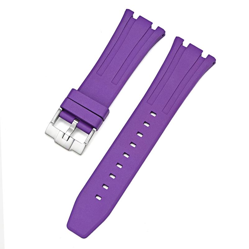 26 мм Мягкий ремешок из фторкаучука FKM для AP Audemars Piguet Royal Oak 15400/15500/26331, браслет для часов с раскладывающейся застежкой-бабочкой из нержавеющей стали B фиолетовый
26 мм Мягкий ремешок из фторкаучука FKM для AP Audemars Piguet Royal Oak 15400/15500/26331, браслет для часов с раскладывающейся застежкой-бабочкой из нержавеющей стали B фиолетовый
