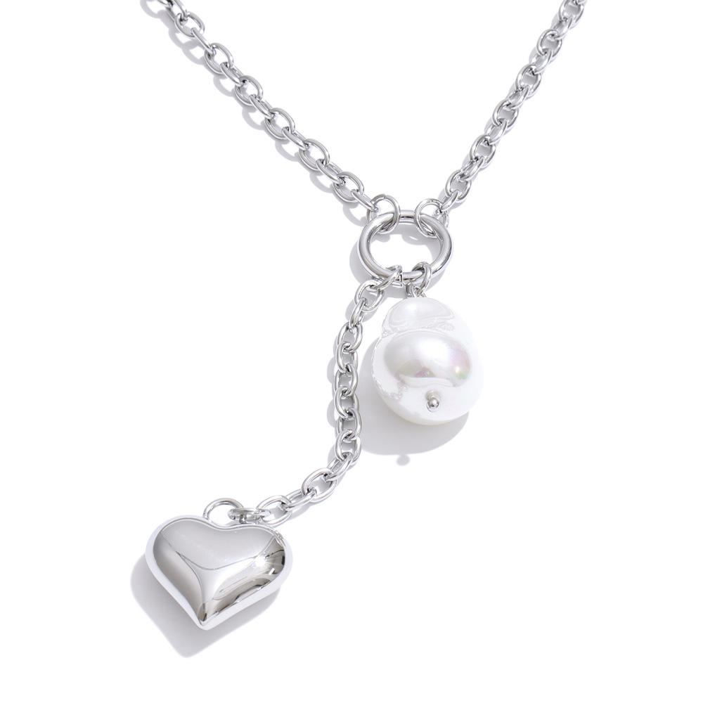 Yhpup Stainless Steel Baroque Simulated Pearl Heart Chain Drop Charm Necklace Rust Proof Popular Fashion Charming Jewelry 2026
Yhpup Stainless Steel Baroque Simulated Pearl Heart Chain Drop Charm Necklace Rust Proof Popular Fashion Charming Jewelry 2026