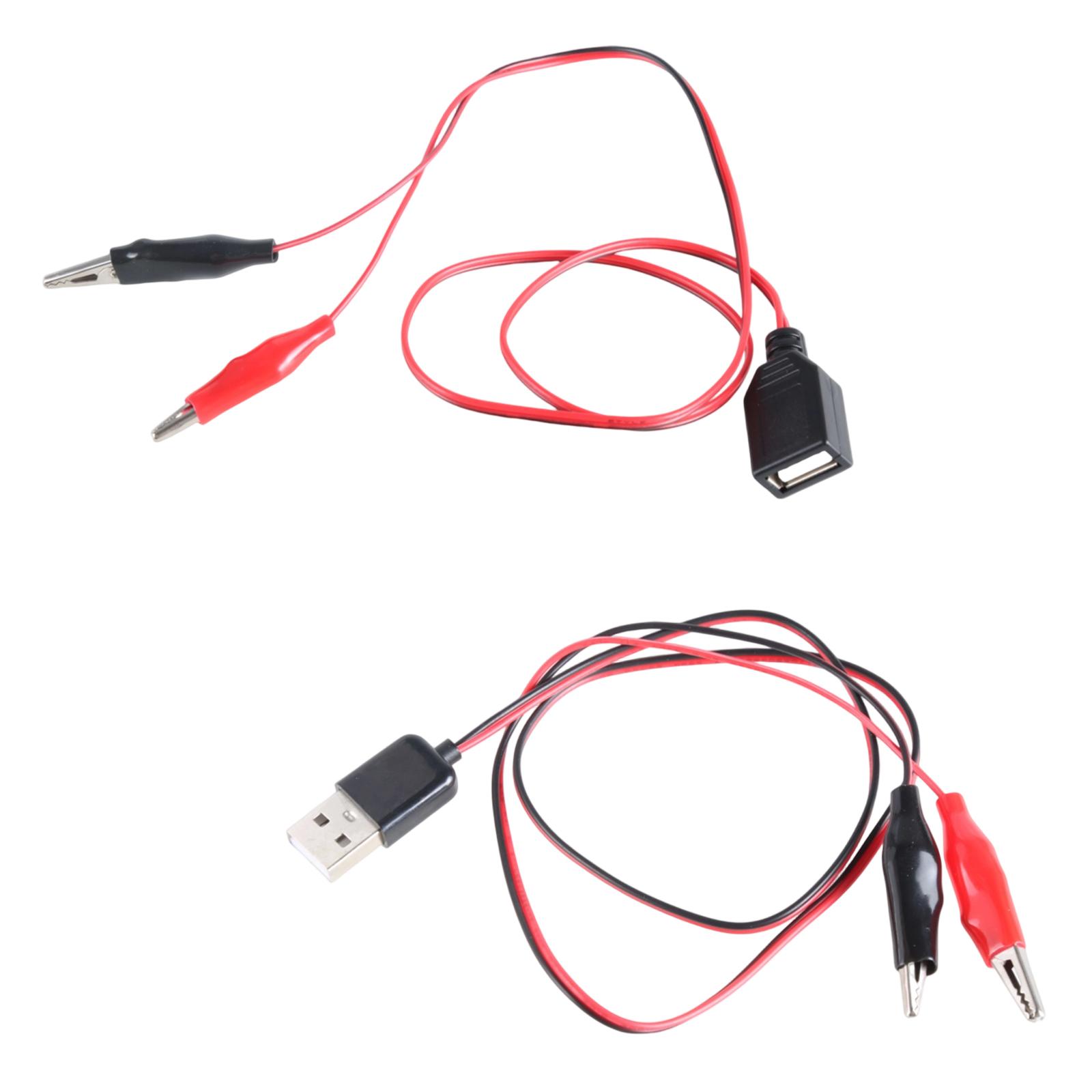 Strong USB to Crocodiles Clip Power Leads 5V 3A Current Camera Power Cable Clip 2pcs for Lighting Systems Electronics 1
Strong USB to Crocodiles Clip Power Leads 5V 3A Current Camera Power Cable Clip 2pcs for Lighting Systems Electronics 1