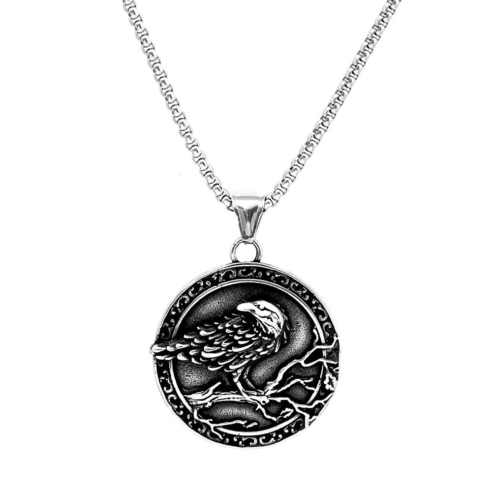 Vintage Nordic Crow Pendant Stainless Steel Viking Rune Necklace Compass For Men Animal Amulet Jewelry Gifts
Vintage Nordic Crow Pendant Stainless Steel Viking Rune Necklace Compass For Men Animal Amulet Jewelry Gifts