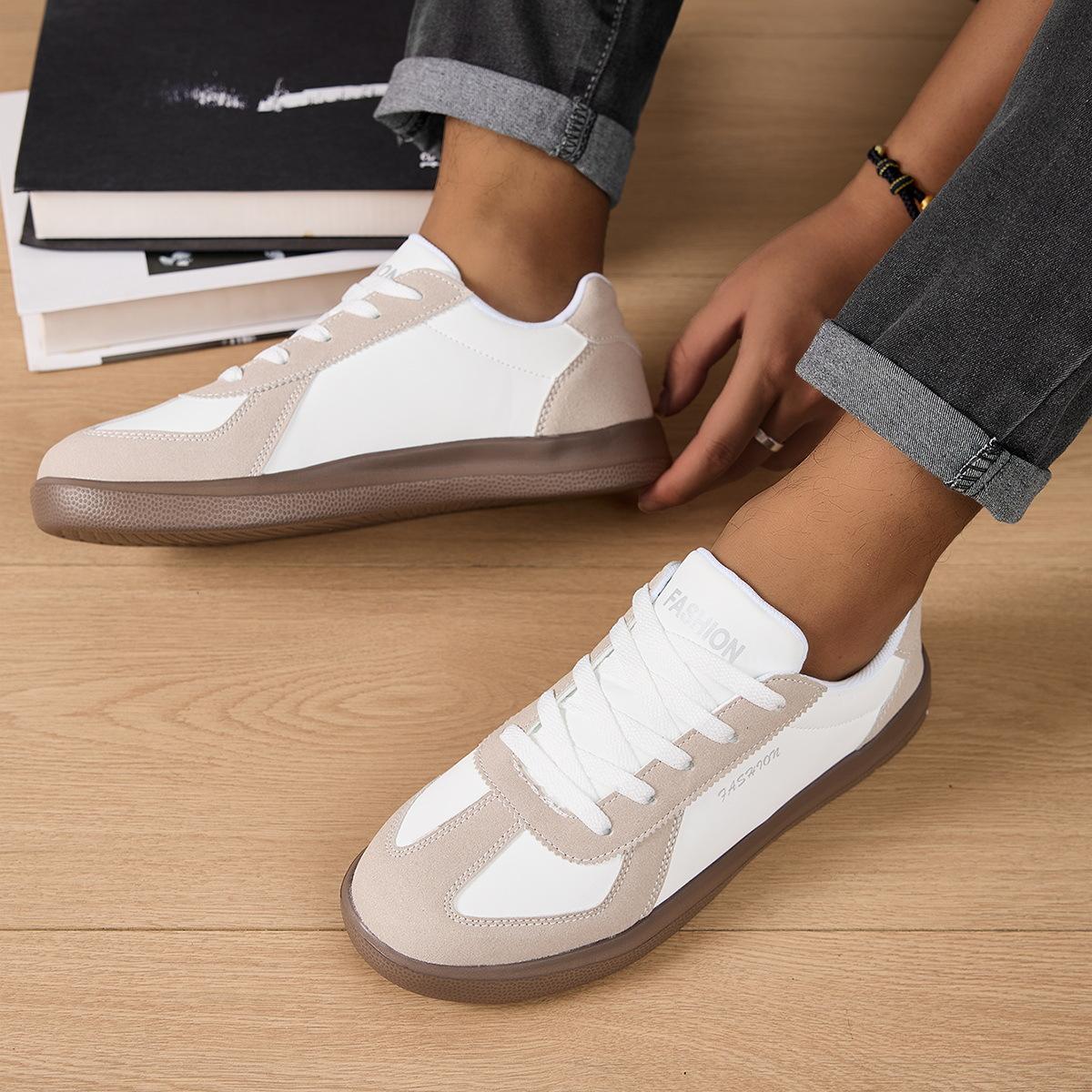 New couple shoes platform spring breathable versatile casual white shoes men s shoes 45 бежевий
New couple shoes platform spring breathable versatile casual white shoes men s shoes 45 бежевий