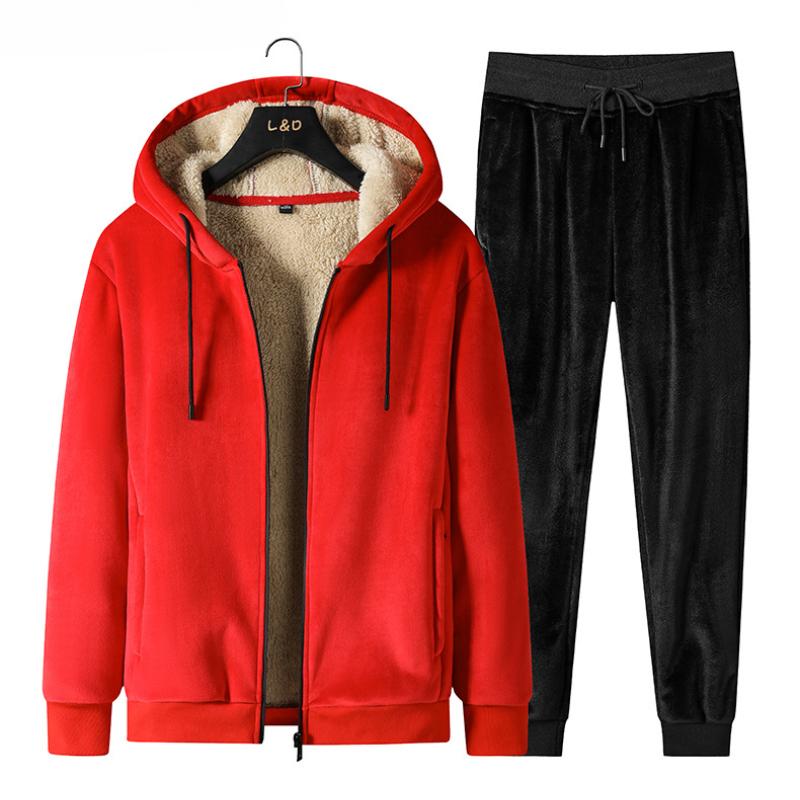 Winter Unisex Gold Velvet Lamb Velvet Suit Women and Men Hooded Cardigan Sweater Feet Pants Plus Velvet Thickening XXXXXL червоний
Winter Unisex Gold Velvet Lamb Velvet Suit Women and Men Hooded Cardigan Sweater Feet Pants Plus Velvet Thickening XXXXXL червоний