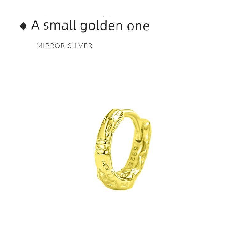 Xiaoxianren 925 Sterling Silver Texture Lava Female Ins Ear Ring A small golden one
Xiaoxianren 925 Sterling Silver Texture Lava Female Ins Ear Ring A small golden one