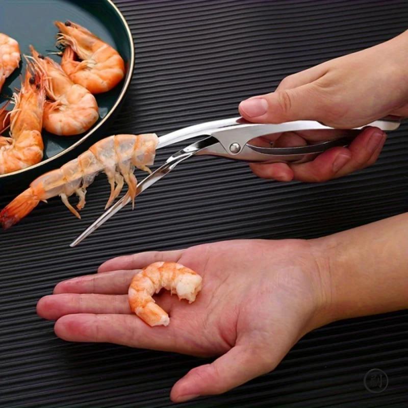 304 Stainless Steel Shrimp Deveined Device - Ergonomic Fishbone Design, Easy Shell Removal, Kitchen Seafood Preparation Gadget срібний
304 Stainless Steel Shrimp Deveined Device - Ergonomic Fishbone Design, Easy Shell Removal, Kitchen Seafood Preparation Gadget срібний