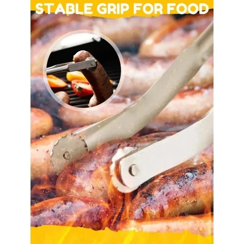 BBQ Sausage Turning Tongs Multipurpose Barbecue Clip Cooking Grill Tongs Sausage Clip Hot Stainless Steel Dog Rotating Pliers
BBQ Sausage Turning Tongs Multipurpose Barbecue Clip Cooking Grill Tongs Sausage Clip Hot Stainless Steel Dog Rotating Pliers