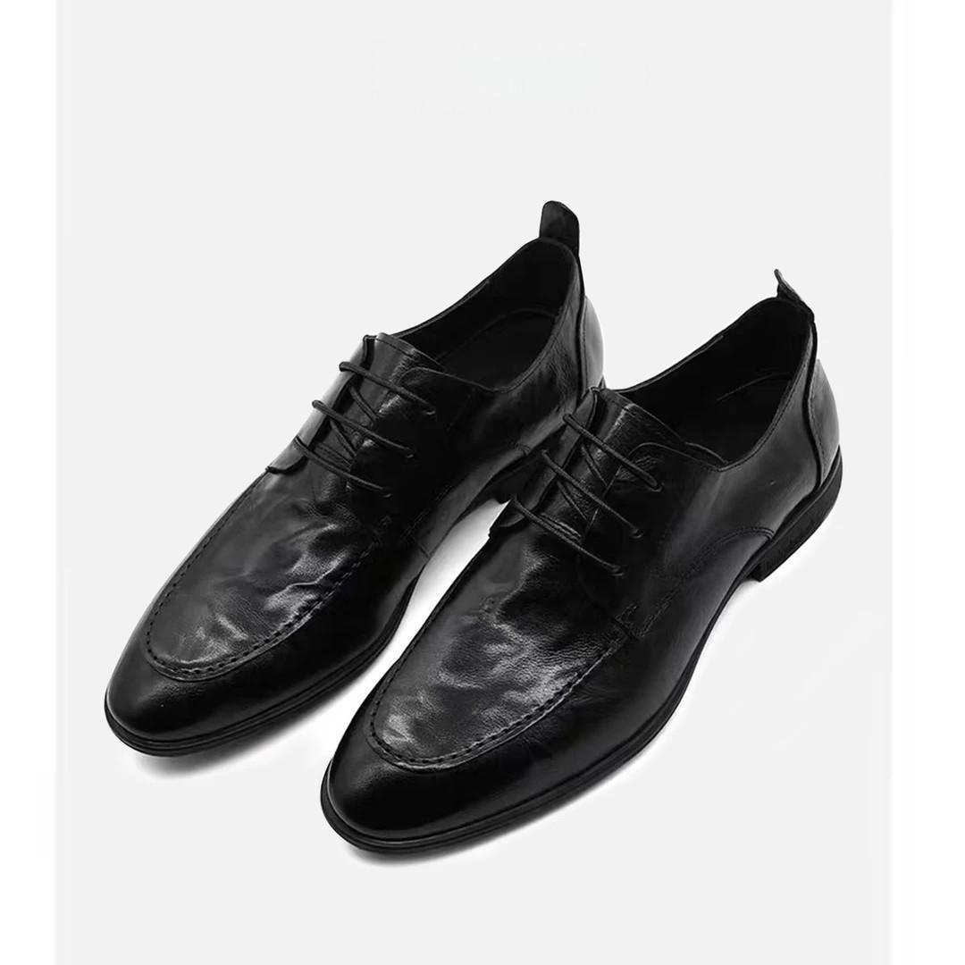 Мужские туфли из натуральной кожи с заостренным носком в английском стиле - Мода осень/зима, Мягкая подошва, Натуральная кожа, Деловые формальные и Трендовые. 41
Мужские туфли из натуральной кожи с заостренным носком в английском стиле - Мода осень/зима, Мягкая подошва, Натуральная кожа, Деловые формальные и Трендовые. 41