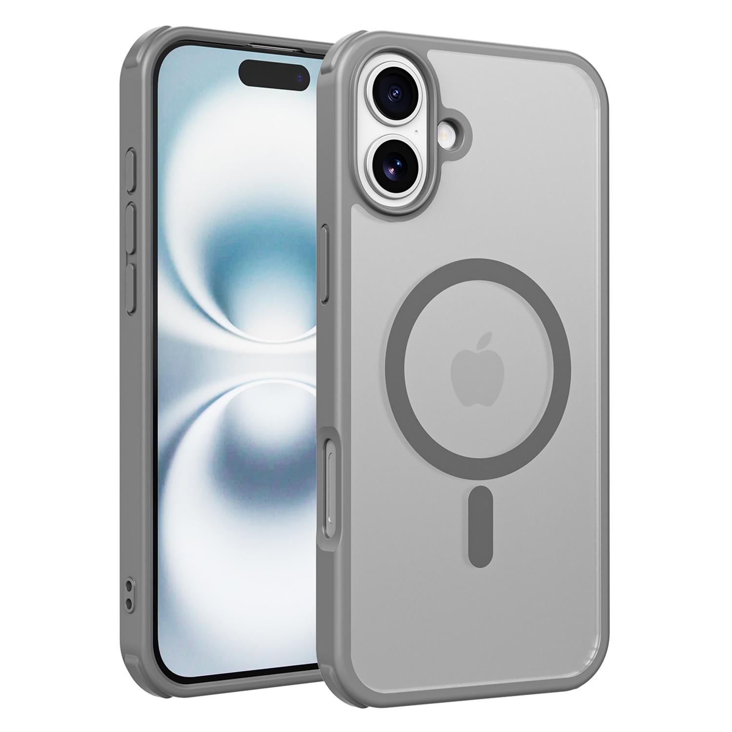 For iPhone 16 Plus Magnetic Case Compatible with MagSafe TPU+PC Phone Cover - Grey A
For iPhone 16 Plus Magnetic Case Compatible with MagSafe TPU+PC Phone Cover - Grey A
