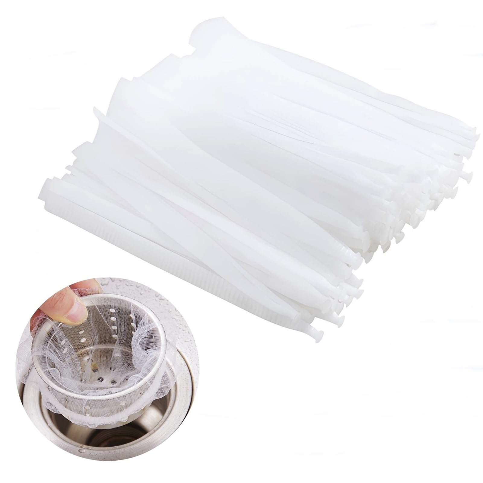 ZERONOWA Drain Strainer Drain Garbage Large Capacity Net, Net, Drain, Disposer, Shallow, Disposable, (500) білий
ZERONOWA Drain Strainer Drain Garbage Large Capacity Net, Net, Drain, Disposer, Shallow, Disposable, (500) білий