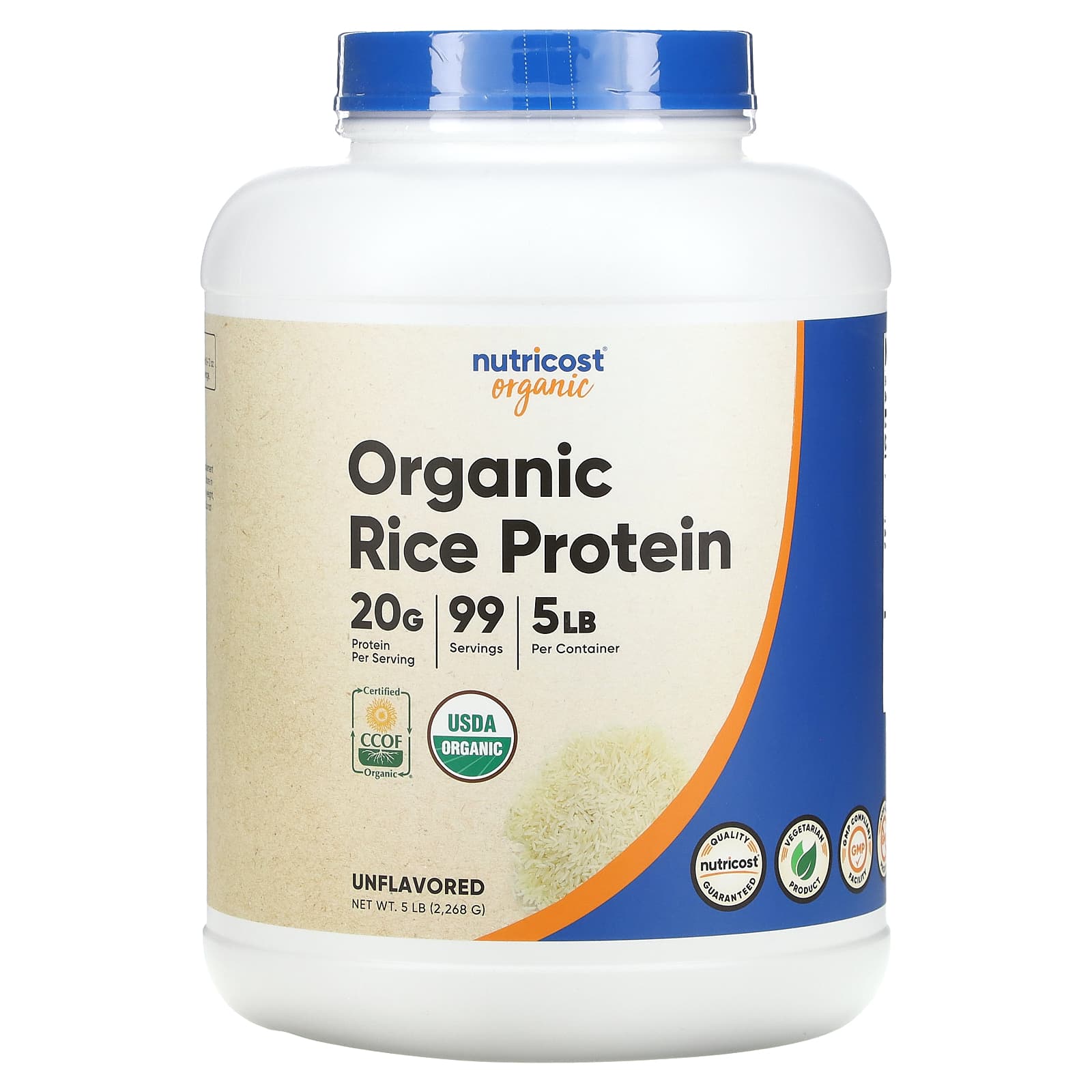 Nutricost, Органічний рисовий протеїн, Без смаку, 5 фунтів (2,268 г)
Nutricost, Органічний рисовий протеїн, Без смаку, 5 фунтів (2,268 г)