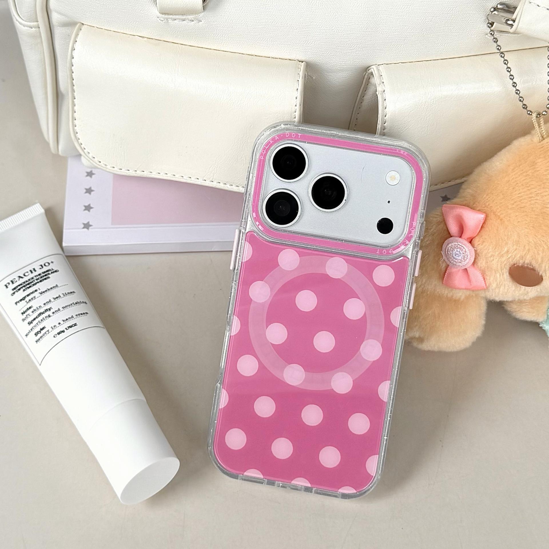 Polka Dot Magnetic iPhone 15 Case with Blue Light & Flower Stand, Compatible with 16 Pro Max and 17 Pro iPhone 16
Polka Dot Magnetic iPhone 15 Case with Blue Light & Flower Stand, Compatible with 16 Pro Max and 17 Pro iPhone 16