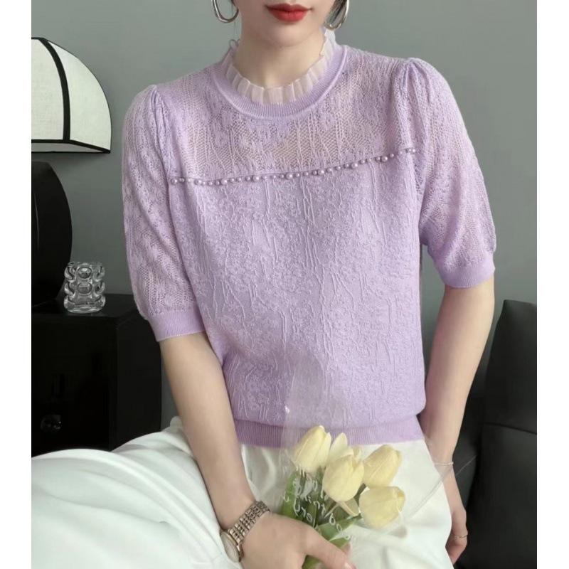 Half High Collar Lace Women s Inner Short Sleeve Sunscreen Jacket with Hollow Bottom and Versatile Top S
Half High Collar Lace Women s Inner Short Sleeve Sunscreen Jacket with Hollow Bottom and Versatile Top S