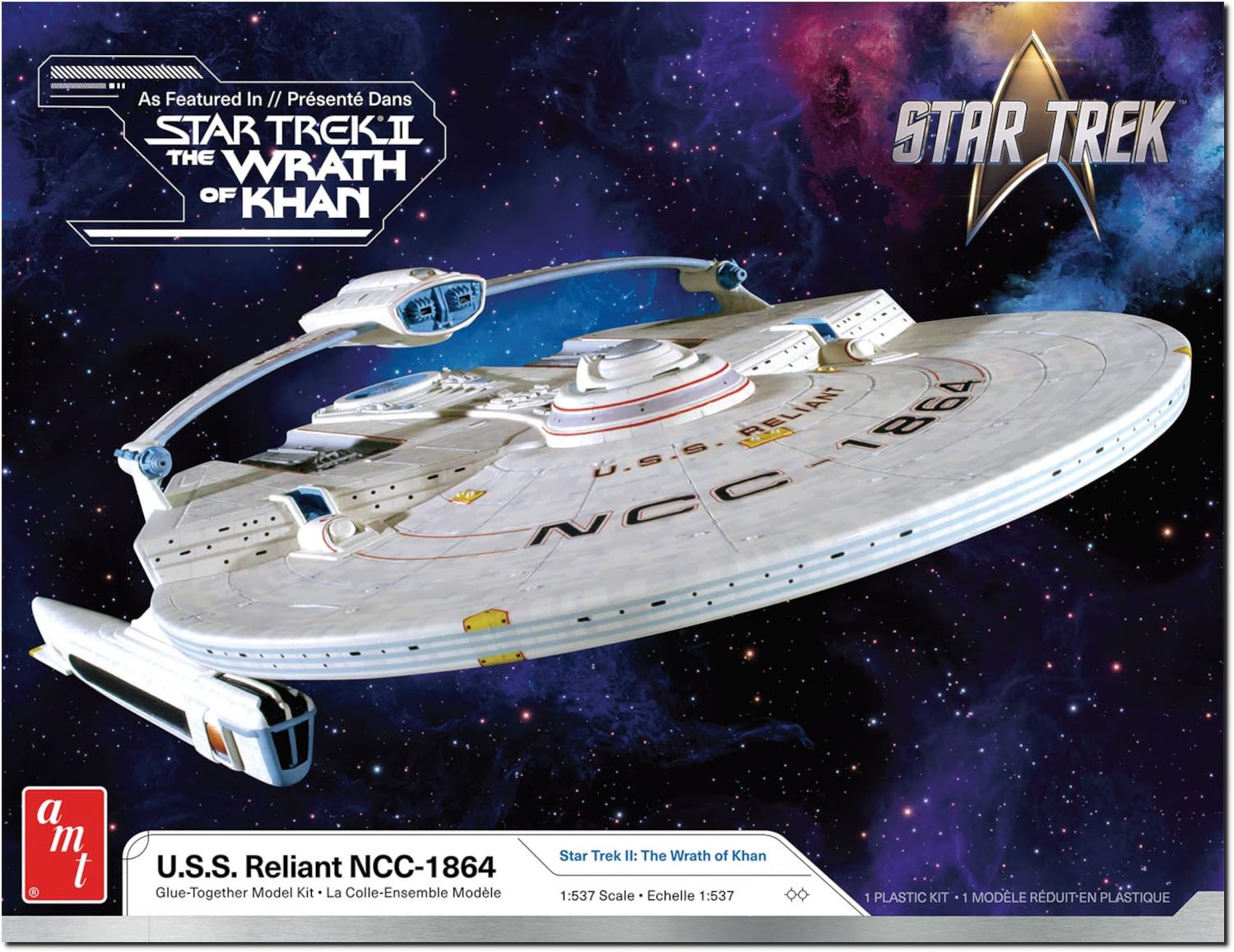 AMT Star Trek II The Wrath of Khan Reliant Scale Plastic Model AMT1457 U.S.S. NCC-1864 1/537
AMT Star Trek II The Wrath of Khan Reliant Scale Plastic Model AMT1457 U.S.S. NCC-1864 1/537