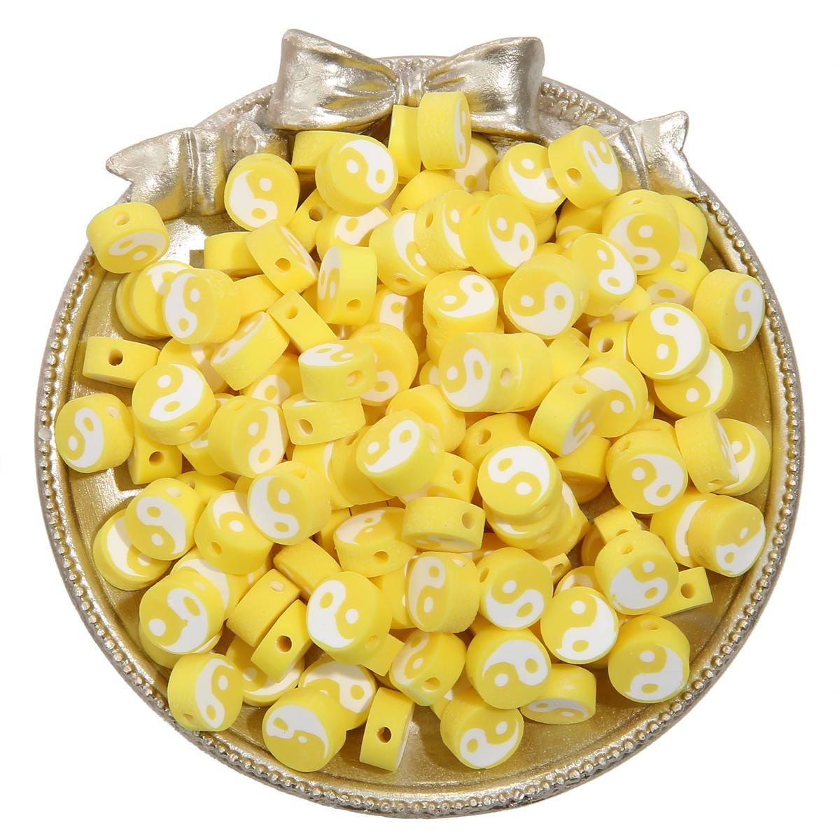 30 шт. М’які гончарні намистини Тай Чі Інь Ян Вільні розпірні полімерні намистини для виготовлення ювелірних виробів браслета своїми руками. жовтий
30 шт. М’які гончарні намистини Тай Чі Інь Ян Вільні розпірні полімерні намистини для виготовлення ювелірних виробів браслета своїми руками. жовтий