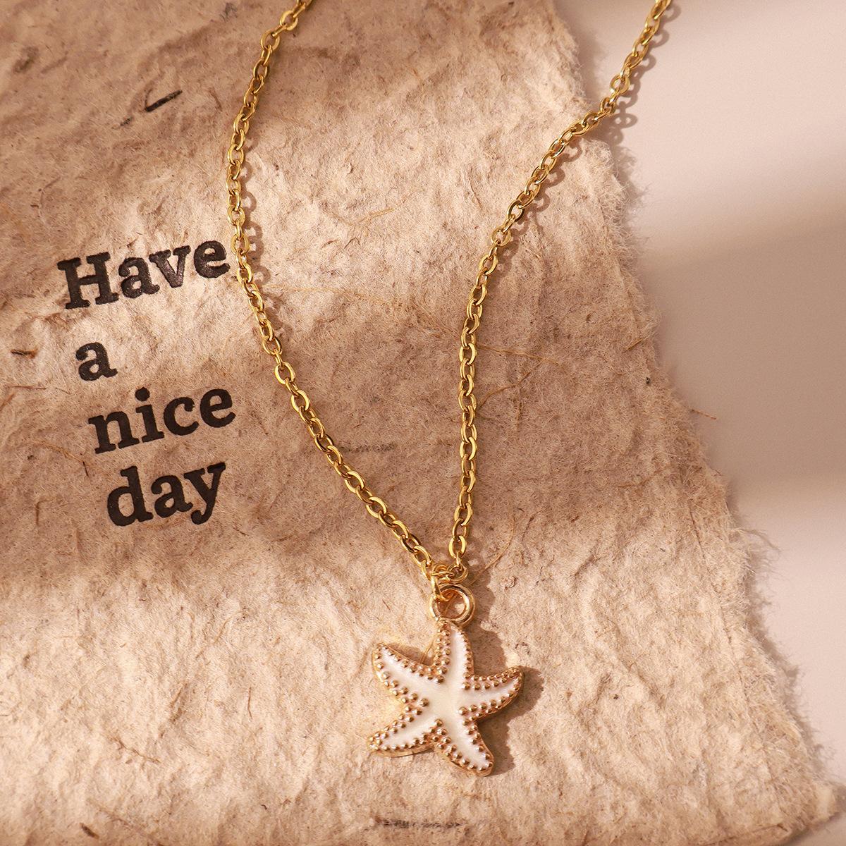 Marine Animal Starfish Necklace Female Summer Beach Wind Ocean Collarbone Chain
Marine Animal Starfish Necklace Female Summer Beach Wind Ocean Collarbone Chain