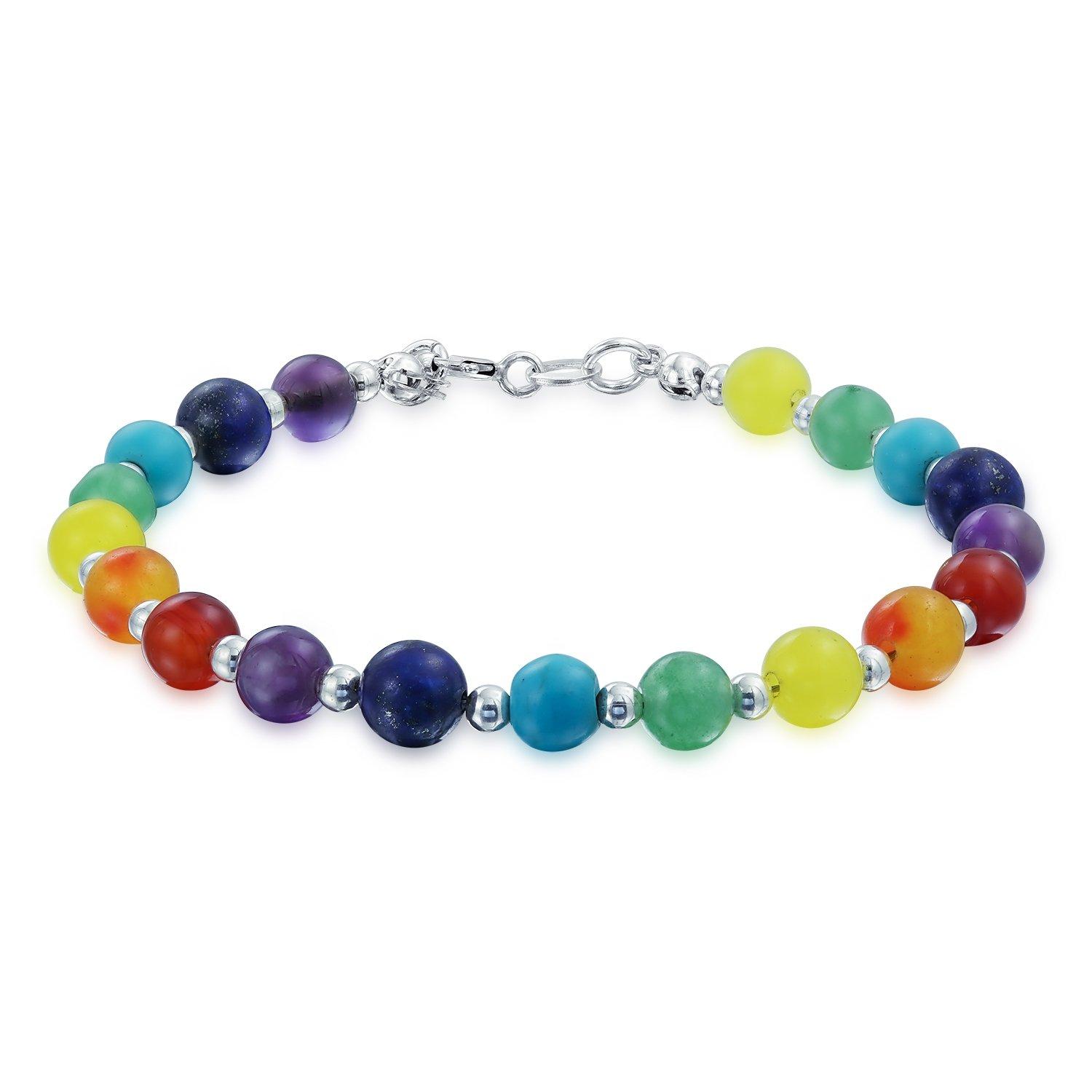 Spiritual Multicolor Colorful Healing Gemstone Yoga Bead Fiber Chakra Bracelet Meditation Loosen For Women Teen Sterling Silver Bead Lobster Clasp
Spiritual Multicolor Colorful Healing Gemstone Yoga Bead Fiber Chakra Bracelet Meditation Loosen For Women Teen Sterling Silver Bead Lobster Clasp