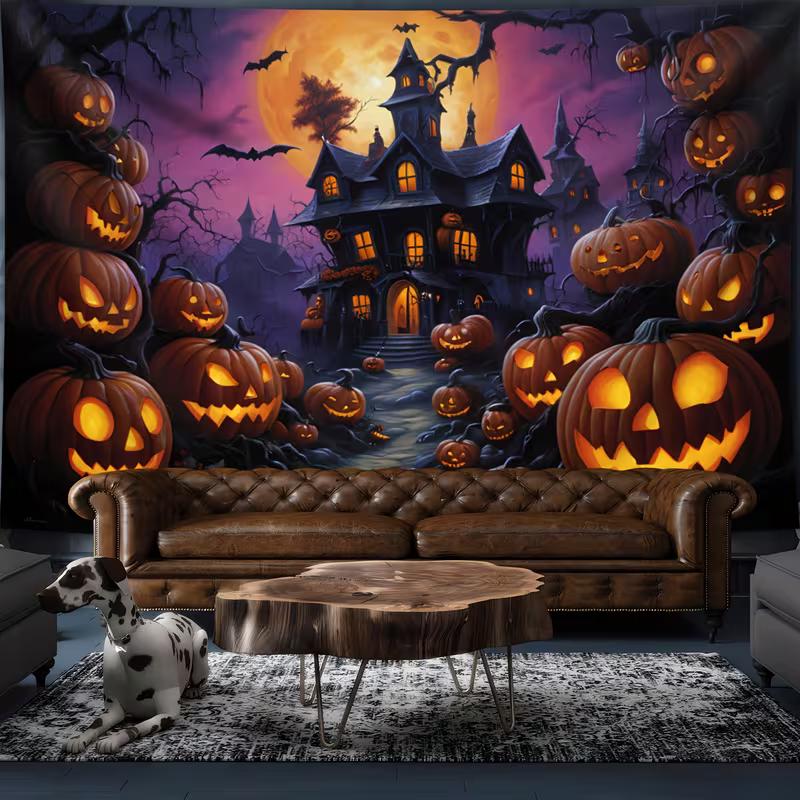 2D Creepy Halloween Tapestry Haunted Mansion with Bats Wall Hanging 47.2x31.5inch/120*80cm
2D Creepy Halloween Tapestry Haunted Mansion with Bats Wall Hanging 47.2x31.5inch/120*80cm
