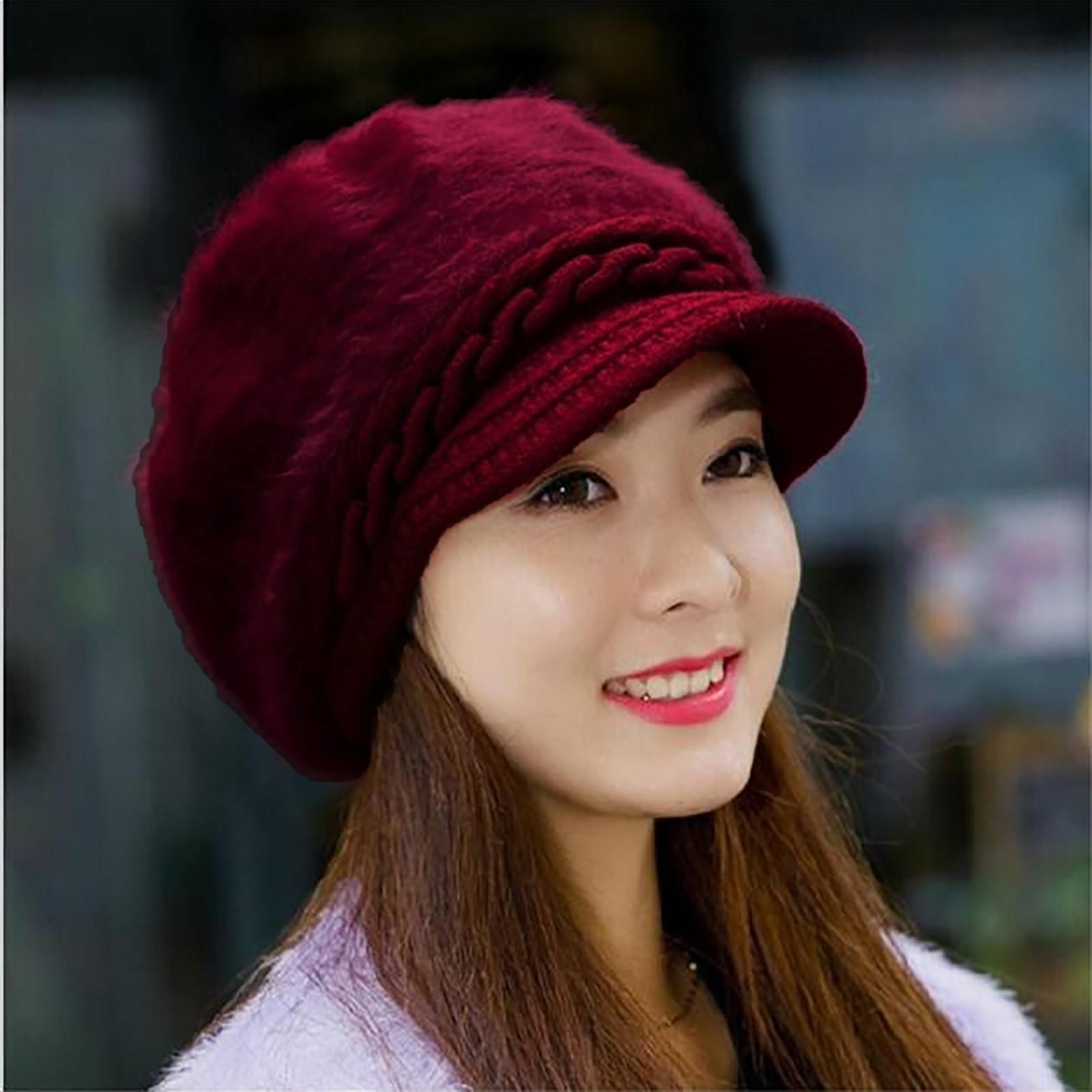 Fashion Women Hat Winter Skullies Knitted Hats Rabbit Cap WE 
Fashion Women Hat Winter Skullies Knitted Hats Rabbit Cap WE