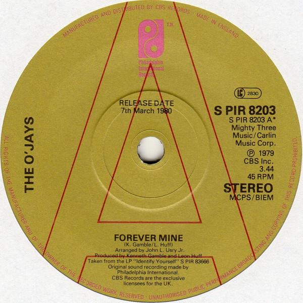 7inch Record O JAYS - Forever Mine SPIR8203PROMO Philadelphia In 1980 UK Soul/Funk Used
7inch Record O JAYS - Forever Mine SPIR8203PROMO Philadelphia In 1980 UK Soul/Funk Used