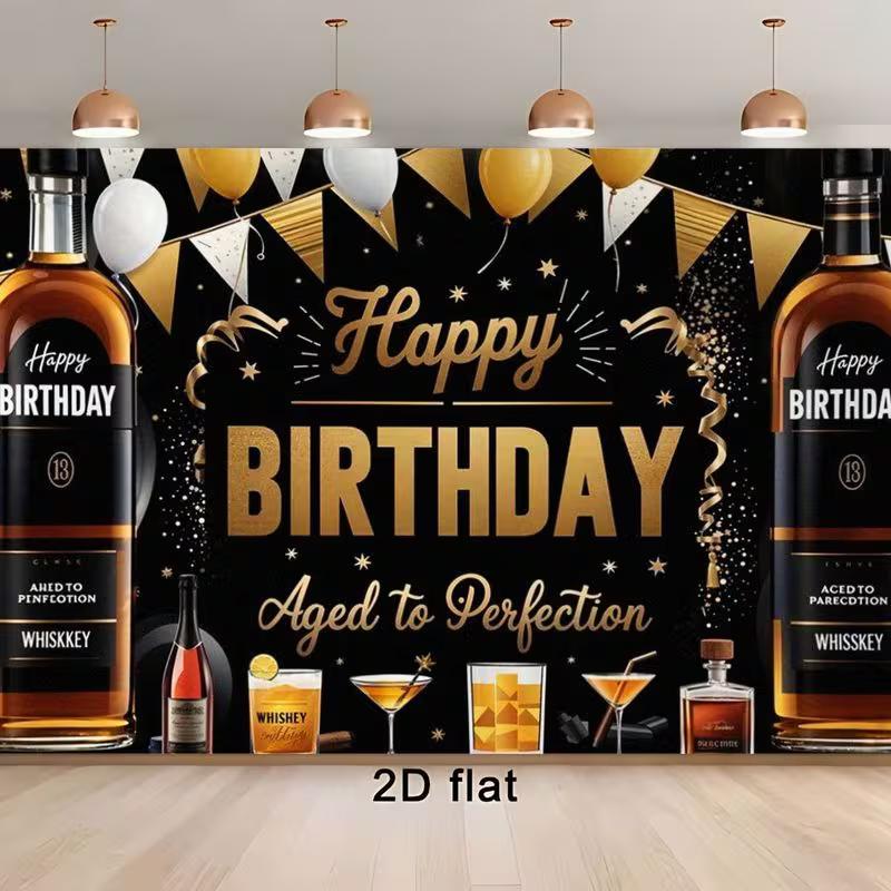 2D Elegant Black and Gold Backdrop, Whiskey Theme Happy Birthday Background for Cocktail Parties 47.2x31.5inch/120*80cm
2D Elegant Black and Gold Backdrop, Whiskey Theme Happy Birthday Background for Cocktail Parties 47.2x31.5inch/120*80cm