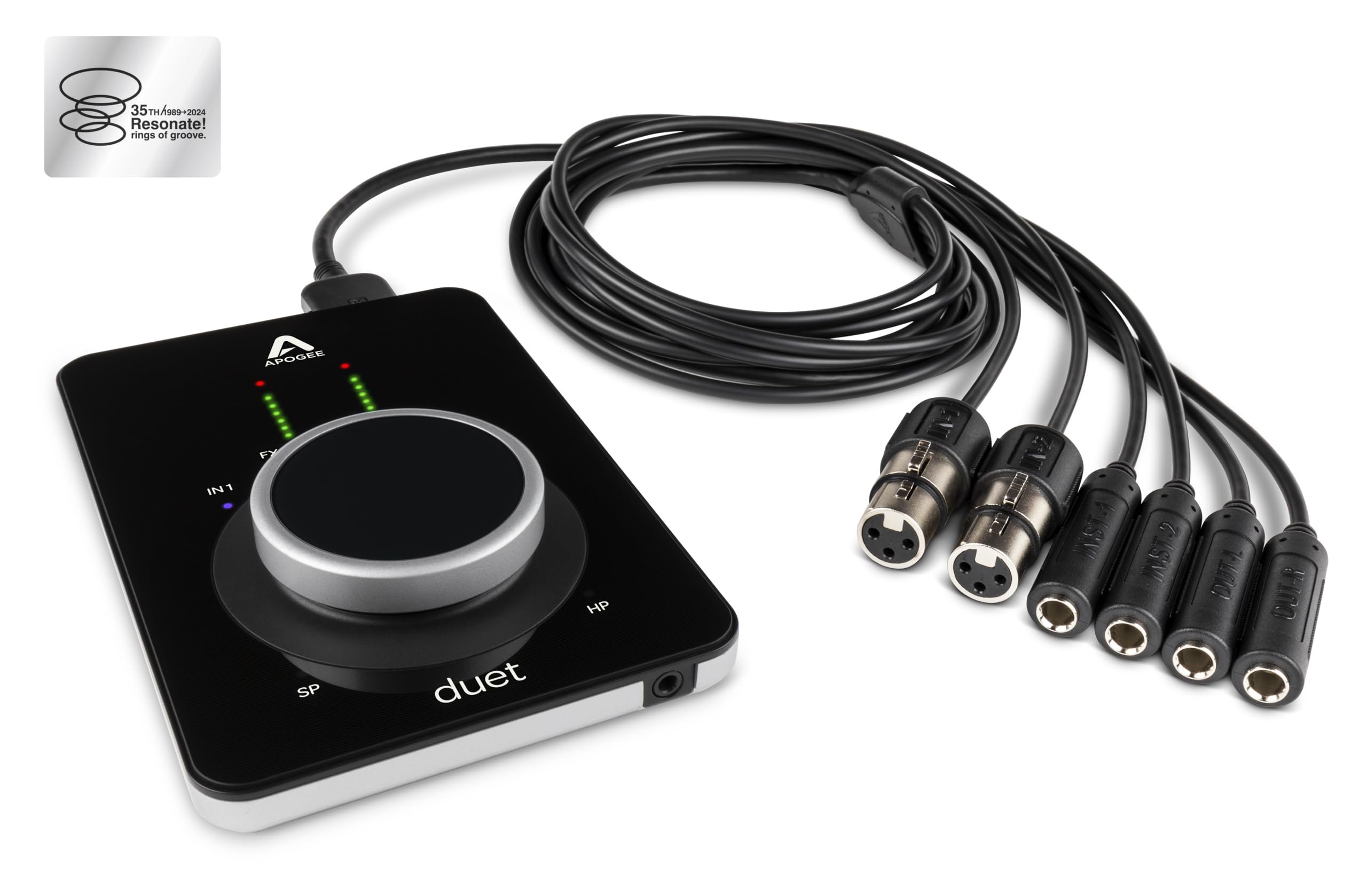 Аудіоінтерфейс Apogee Duet 3 Сумісний із Mac Windows Оснащений апаратним забезпеченням DSP Сумісний із USB і 24 біт/96 кГц Type-C/Type-A
Аудіоінтерфейс Apogee Duet 3 Сумісний із Mac Windows Оснащений апаратним забезпеченням DSP Сумісний із USB і 24 біт/96 кГц Type-C/Type-A