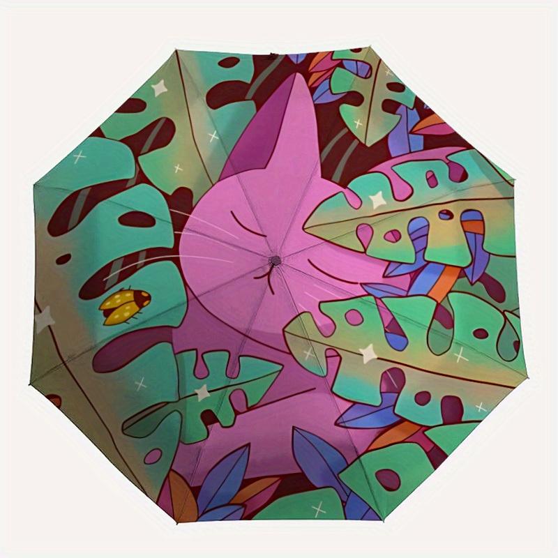 1pc Pink Cat Print Automatic Open/close Folding Umbrella, Compact Portable Travel Umbrella, Perfect Birthday/Christmas, Cute Umbrella, Durab
1pc Pink Cat Print Automatic Open/close Folding Umbrella, Compact Portable Travel Umbrella, Perfect Birthday/Christmas, Cute Umbrella, Durab