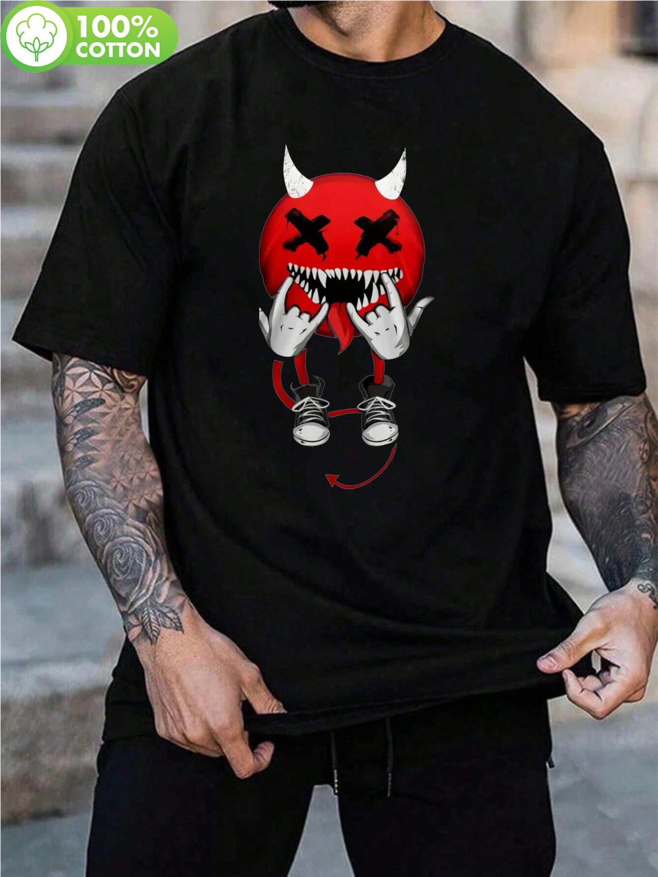 Men & WoCouple Matching Red Demon Graphic Print T-shirt - 100% Cotton Ultra-Soft Breathable Moisture-Wicking Crew Neck Tee XL
Men & WoCouple Matching Red Demon Graphic Print T-shirt - 100% Cotton Ultra-Soft Breathable Moisture-Wicking Crew Neck Tee XL