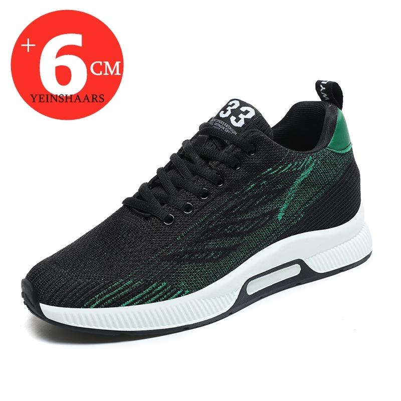 Модная обувь на лифте 6 см, мужские кроссовки, удобная дышащая мягкая сетка, мужская повседневная обувь, летняя обувь для увеличения роста, делающая выше 37
