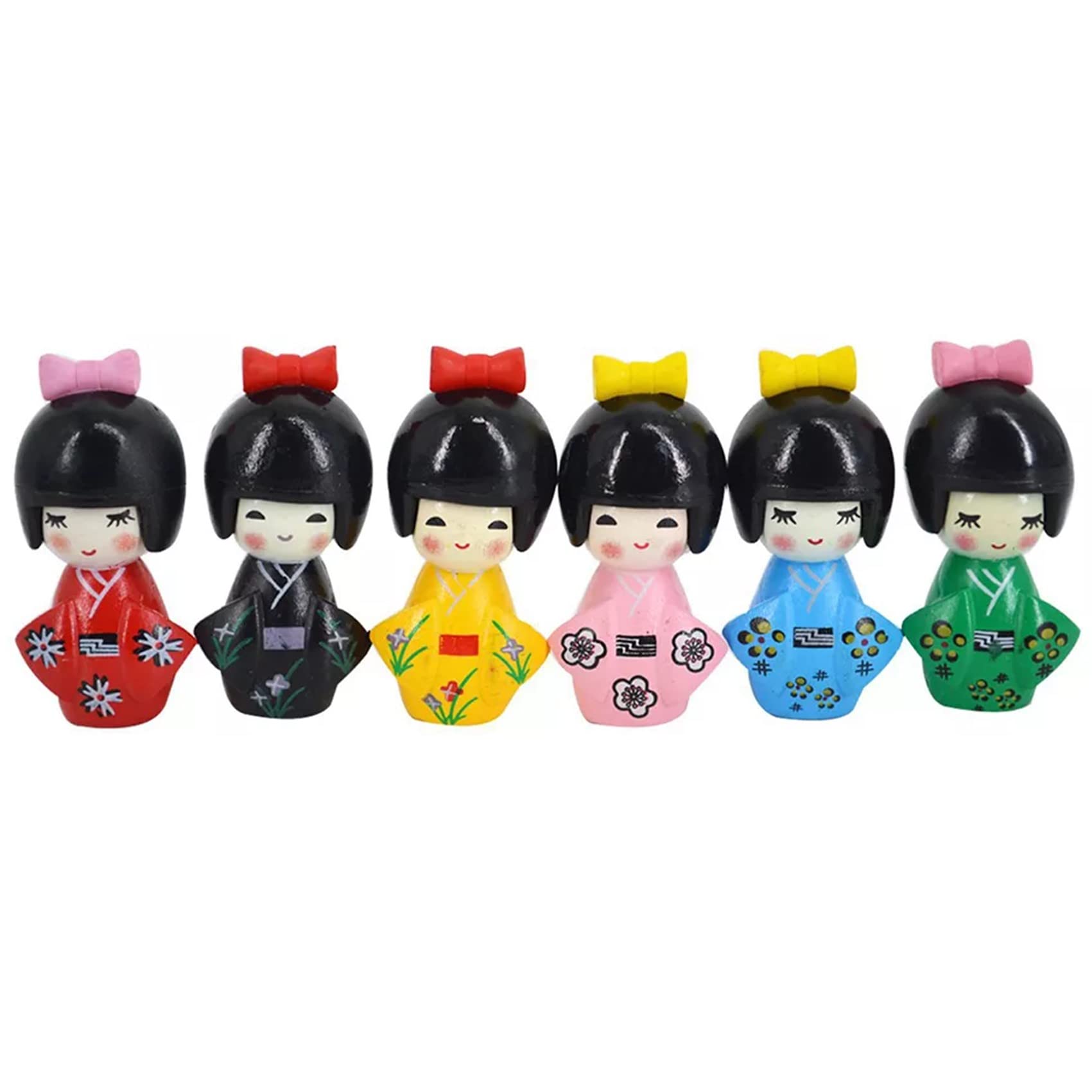 NOELAMOUR Kokeshi Japanese Kimono Small Gifts for Decorations of 6 in 6 Dolls, Dolls, Figurines, Ornaments, Foreigners, Souvenirs, (Set Colors)
NOELAMOUR Kokeshi Japanese Kimono Small Gifts for Decorations of 6 in 6 Dolls, Dolls, Figurines, Ornaments, Foreigners, Souvenirs, (Set Colors)