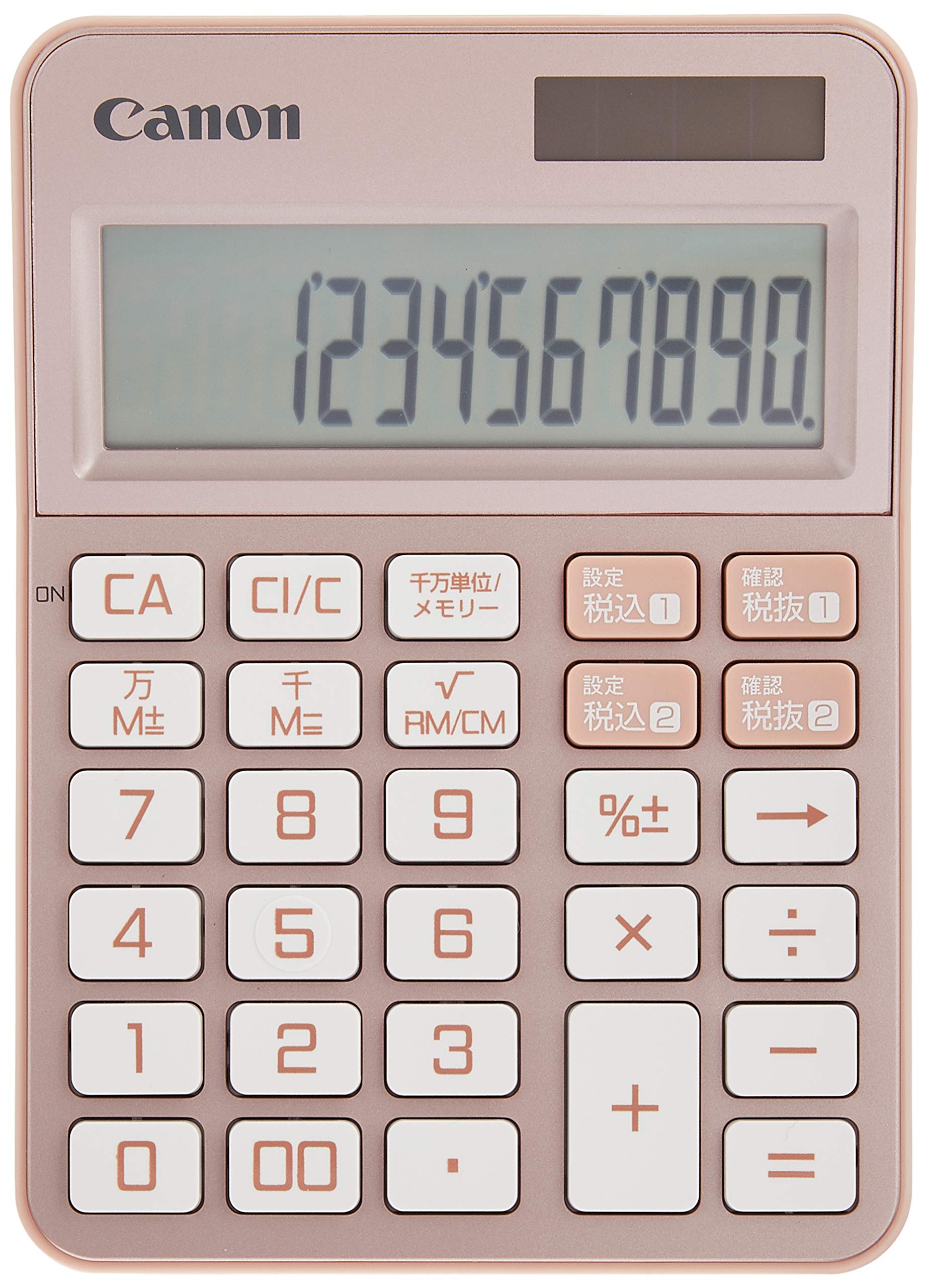 Canon Colorful Calculator Antibacterial Specification Pearl Pink desktop tax function KS-125WUC (12 digits/Mini size/W included) KS-125WUC-PK
Canon Colorful Calculator Antibacterial Specification Pearl Pink desktop tax function KS-125WUC (12 digits/Mini size/W included) KS-125WUC-PK