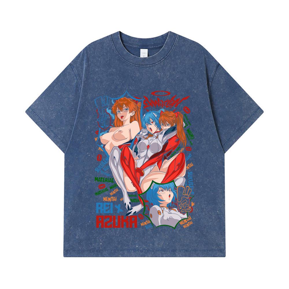 275 GSM Washed T-shirts 100% Cotton Evangelion V9 Asuka Rei Waifu Print Unisex Heavy Cotton T Shirt 2XL королівський синій колір
275 GSM Washed T-shirts 100% Cotton Evangelion V9 Asuka Rei Waifu Print Unisex Heavy Cotton T Shirt 2XL королівський синій колір