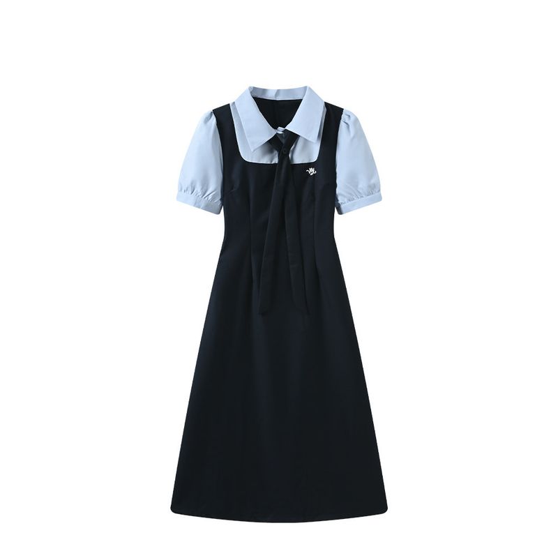 Cara Club Plus size Preppy Dress Women Summer New Style Fat Sister Fashion Age-Reducing Fake Two Pieces Skirts Mist Blue and Navy Blue 4XL
Cara Club Plus size Preppy Dress Women Summer New Style Fat Sister Fashion Age-Reducing Fake Two Pieces Skirts Mist Blue and Navy Blue 4XL
