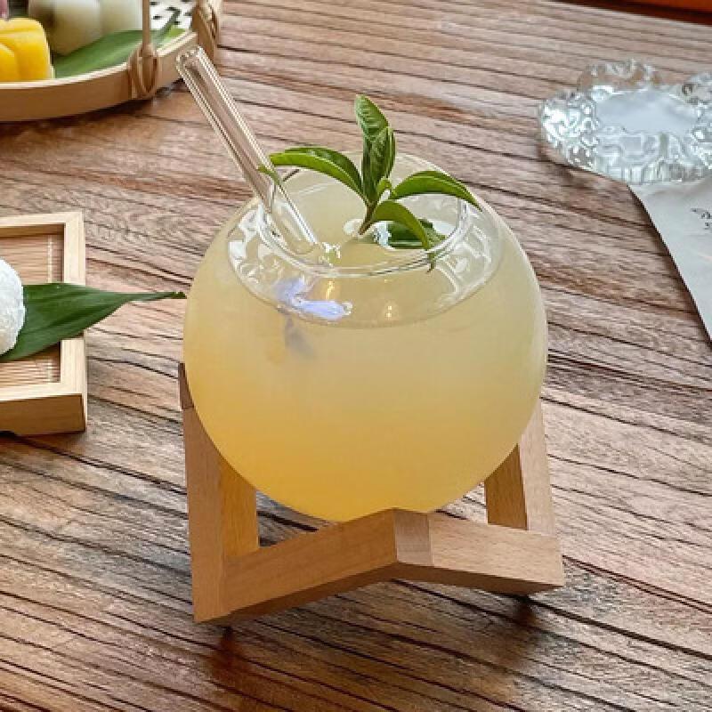 Round Glass Drink Tumbler with Wooden Stand and Straw Set
Round Glass Drink Tumbler with Wooden Stand and Straw Set
