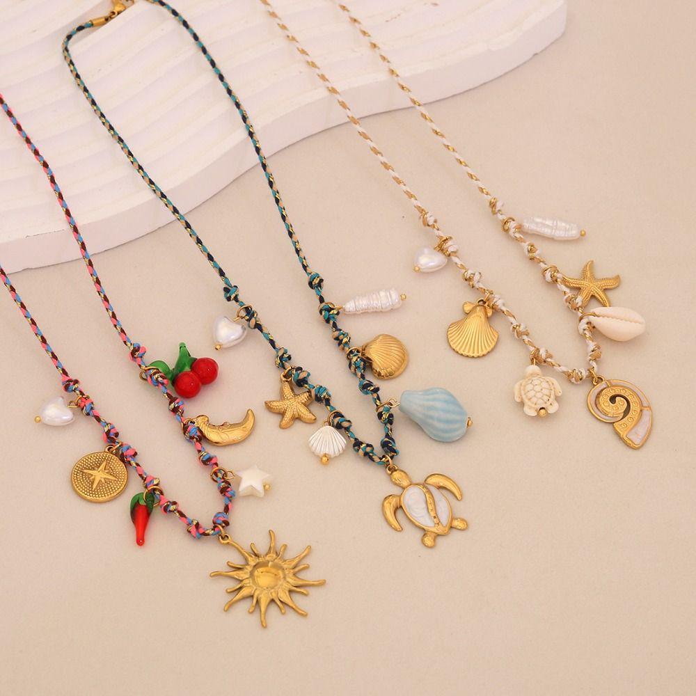 Ocean Series Starfish Necklace Bohemian Ocean Necklace Fashion Clavicle Necklace Summer Heart
Ocean Series Starfish Necklace Bohemian Ocean Necklace Fashion Clavicle Necklace Summer Heart