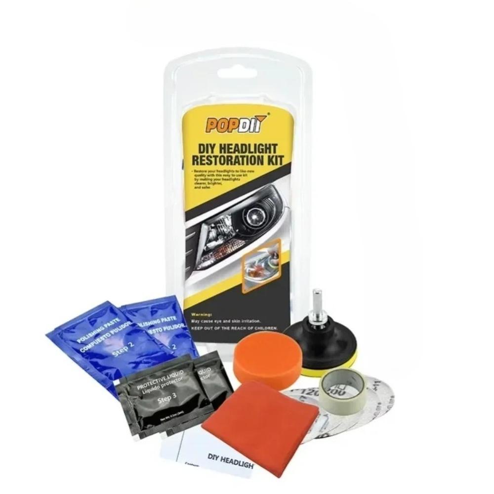 Headlight Restoration Kit – Removes Yellowing & Haze, Includes Polish and UV Sealant for Long-Lasting Clarity
Headlight Restoration Kit – Removes Yellowing & Haze, Includes Polish and UV Sealant for Long-Lasting Clarity