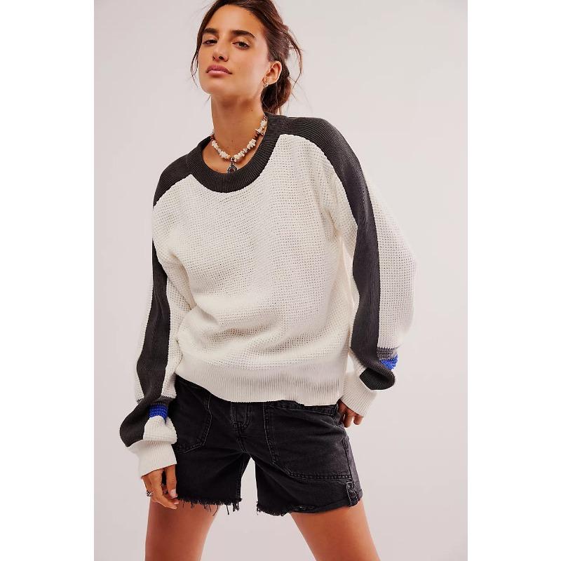 Round Neck Color Blocked Fashion Sweater Women s Loose Knitwear Loose Warm Pullover Knit Bottoming Shirt New Autumn Winter S білий
Round Neck Color Blocked Fashion Sweater Women s Loose Knitwear Loose Warm Pullover Knit Bottoming Shirt New Autumn Winter S білий