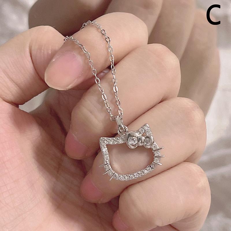 Cartoon Hello Kitty Necklace Inlaid Diamond Fashion Girl Couple Pendant Jewelry Accessories Women Necklace Birthday Gifts C
Cartoon Hello Kitty Necklace Inlaid Diamond Fashion Girl Couple Pendant Jewelry Accessories Women Necklace Birthday Gifts C