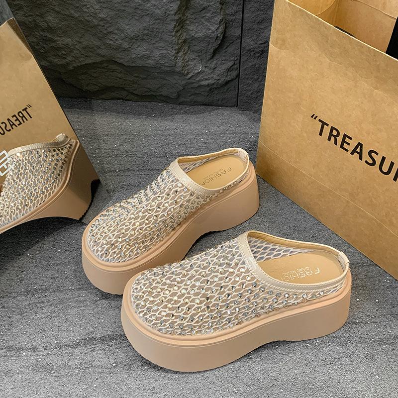 Thick-soled women s baotou half slippers summer wear 2025 new shoes lazy one pedal mesh cool slippers 40 срібний
Thick-soled women s baotou half slippers summer wear 2025 new shoes lazy one pedal mesh cool slippers 40 срібний