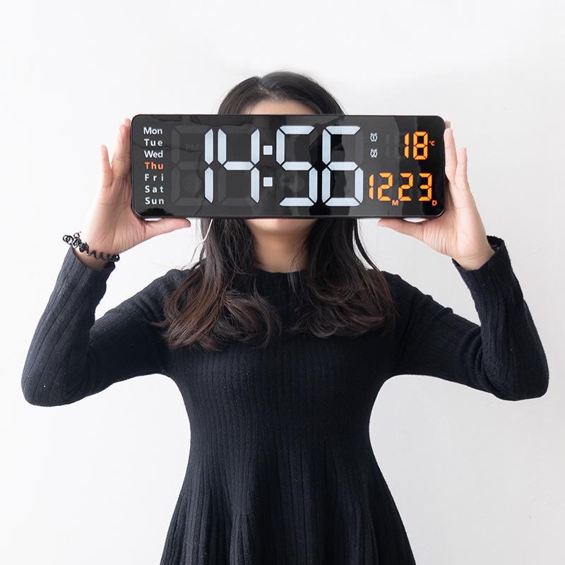 16-inch large screen function display clock Nordic digital clock simple living room wall clock led зелёный
16-inch large screen function display clock Nordic digital clock simple living room wall clock led зелёный