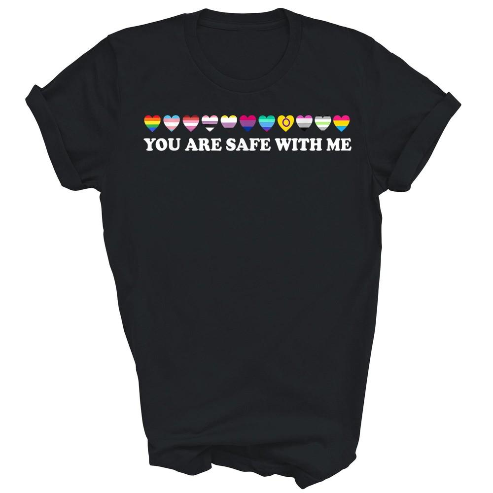 You Are Safe With Me Rainbow Bi Transgender Lgbt Pride Gay Unisex Shirt Gift 3XL
You Are Safe With Me Rainbow Bi Transgender Lgbt Pride Gay Unisex Shirt Gift 3XL