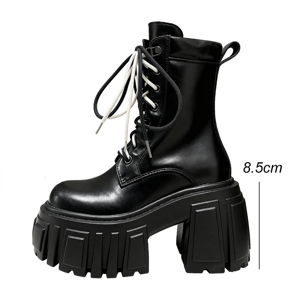 Autumn Women Boots 8CM Heels Wedges Platform PU Leather Rivet Buckle Shoes Cool Retro Punk Boots Lace-up&Zip Casual Dress Shoes 40 чёрный
Autumn Women Boots 8CM Heels Wedges Platform PU Leather Rivet Buckle Shoes Cool Retro Punk Boots Lace-up&Zip Casual Dress Shoes 40 чёрный