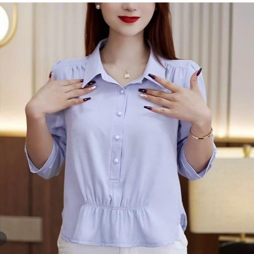 Spring/Summer 2025 Women s Slimming Solid Color Lapel Shirt XL (110-120 lbs)
Spring/Summer 2025 Women s Slimming Solid Color Lapel Shirt XL (110-120 lbs)